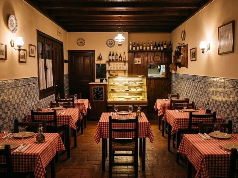 A sala pequena com toalhas aos quadrados e paredes de azulejo